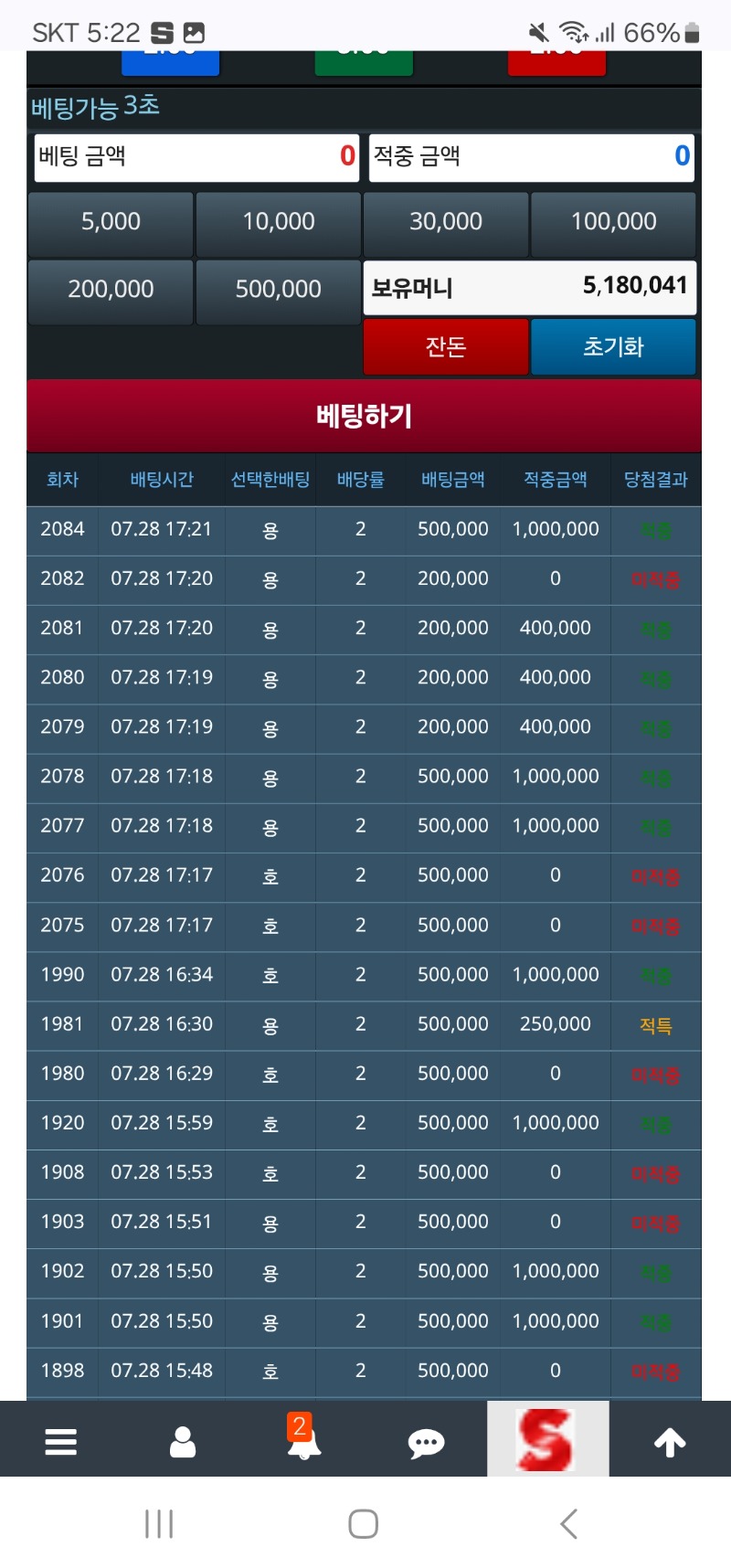 슬용호 장줄 나와서 500만 넘겻네요!!