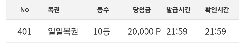 일복 10등 감사합니다
