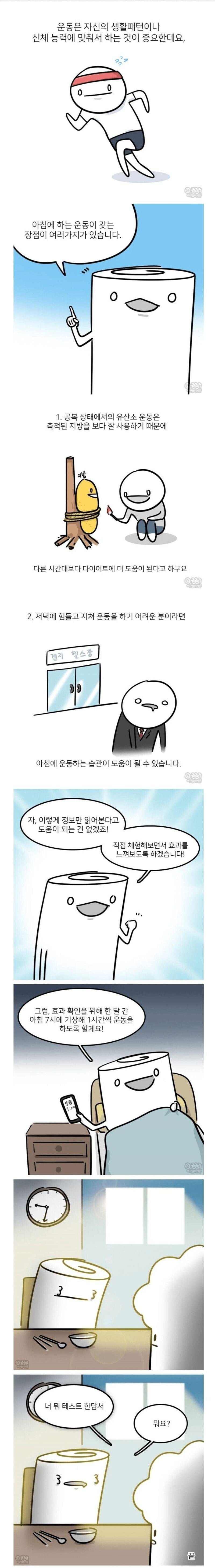 아침에 운동 해야하는 이유