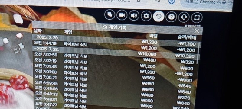 라이트닝 식보 패