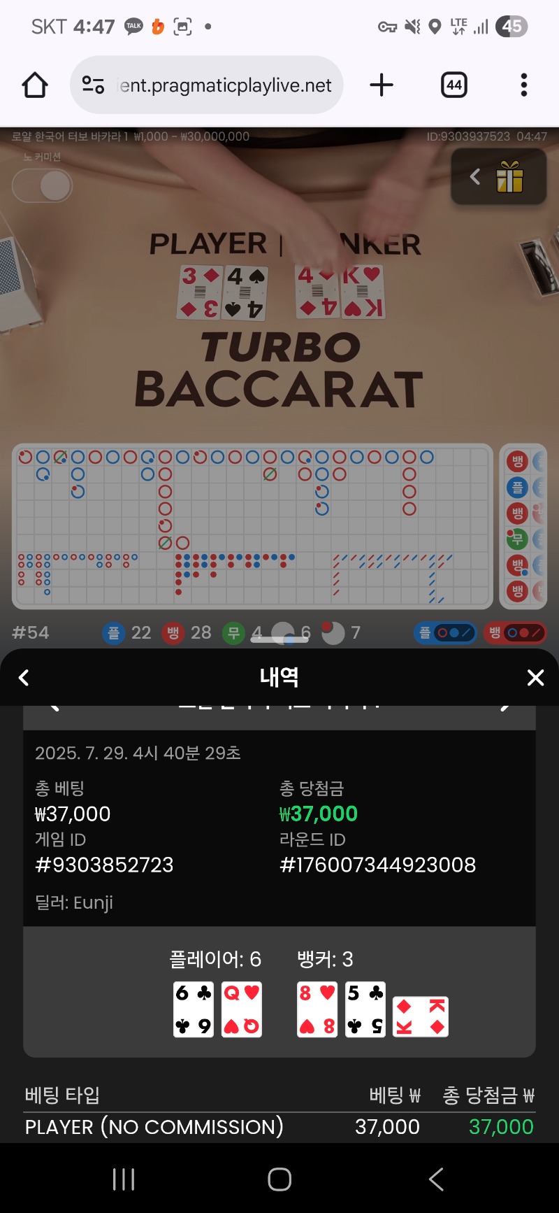 바카라 ~승
