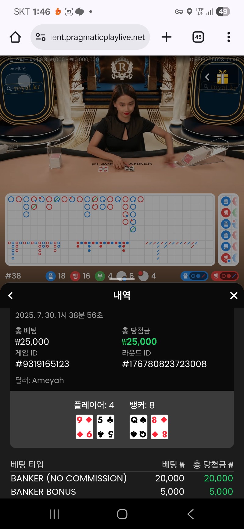 바카라 ~승
