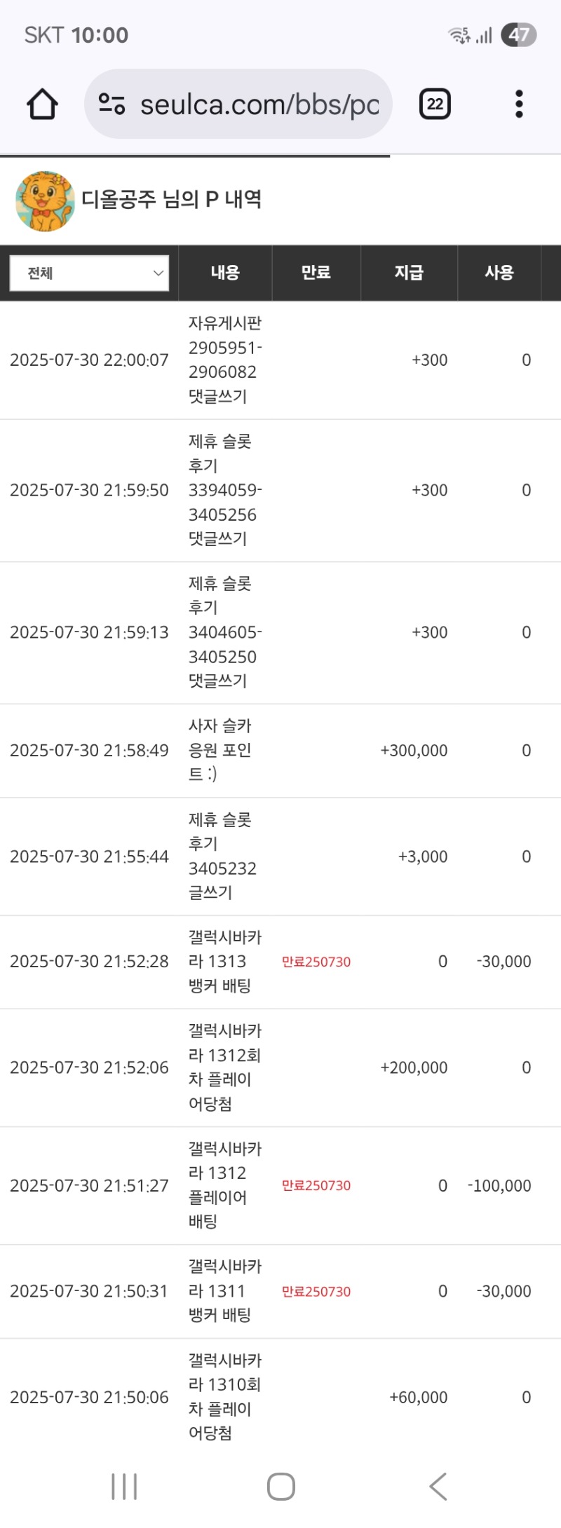 사자님 응원포인트 감사합니다 나이스 ~~!!