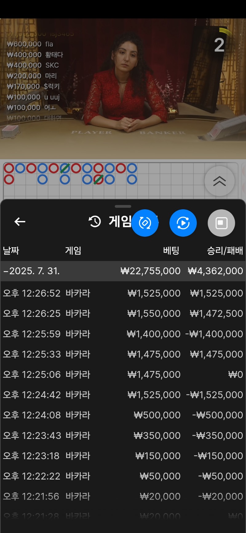 수익 마감