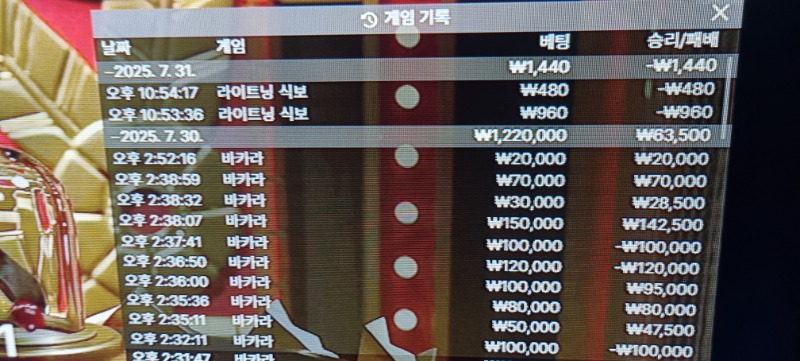 라이트닝 식보 패