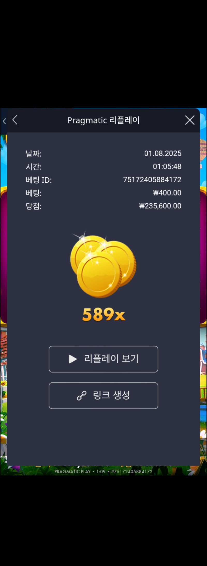 황금조리개 589배
