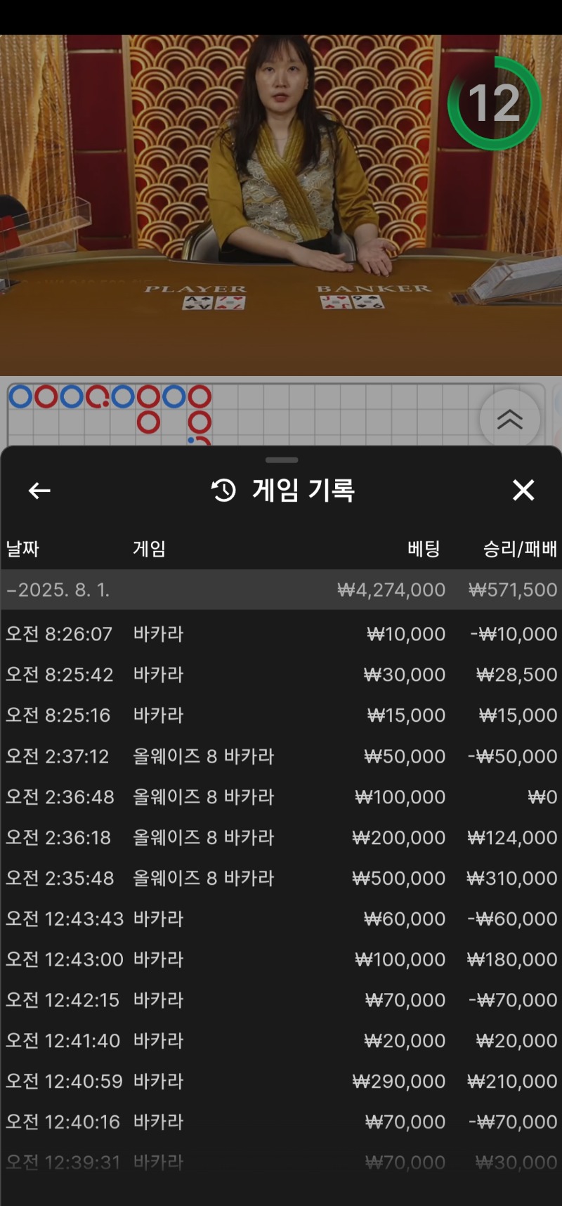 수익마감