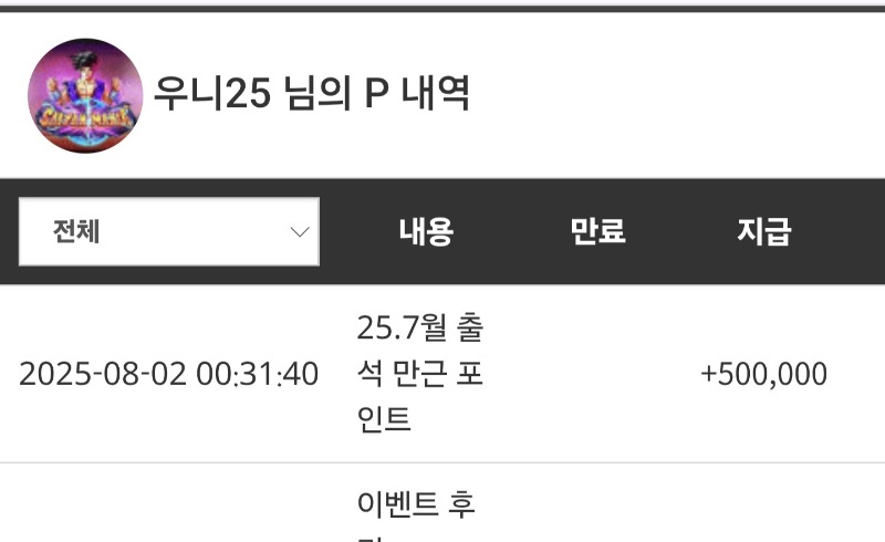 출석 만근 포인트 감사합니다 ~~!!^^