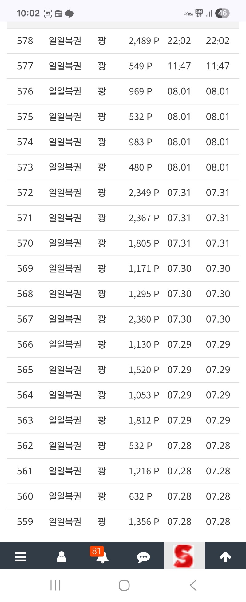 모름지기 꽝이란..