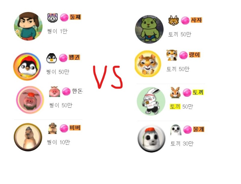 ❤️ 12형제 픽... 붱 vs 토끼 ❤️