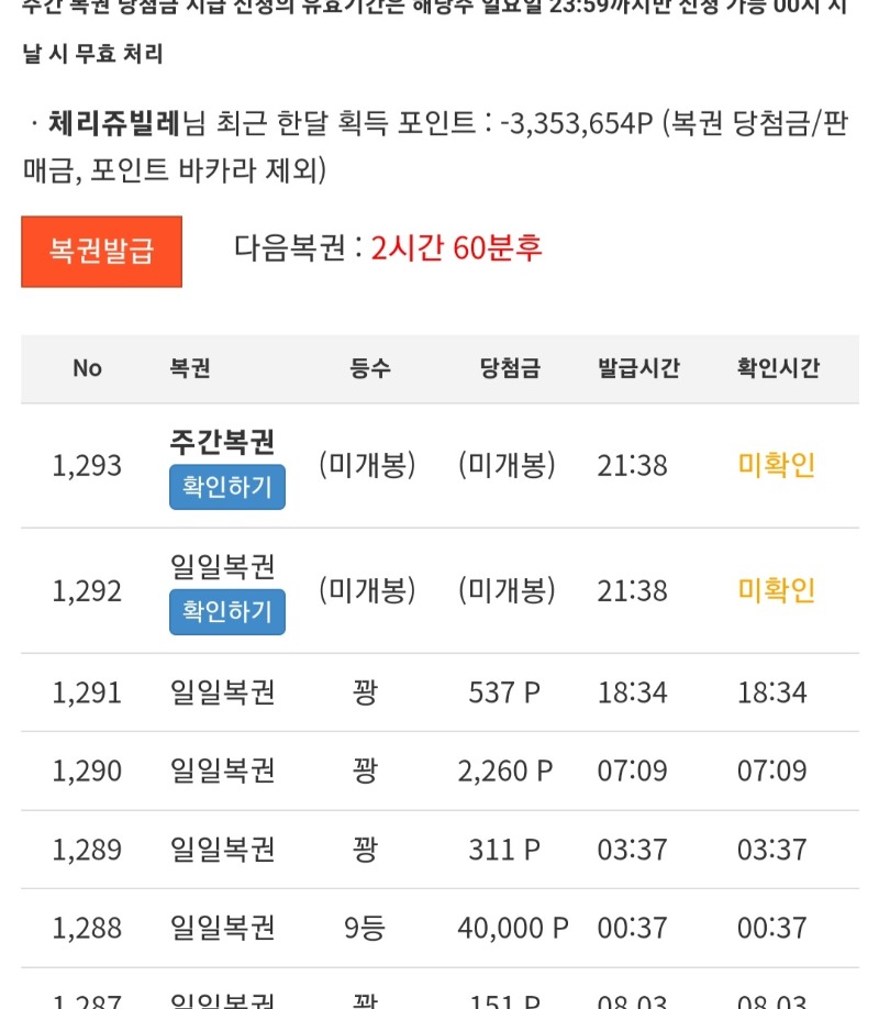 저녁에 쌍복등장!!
