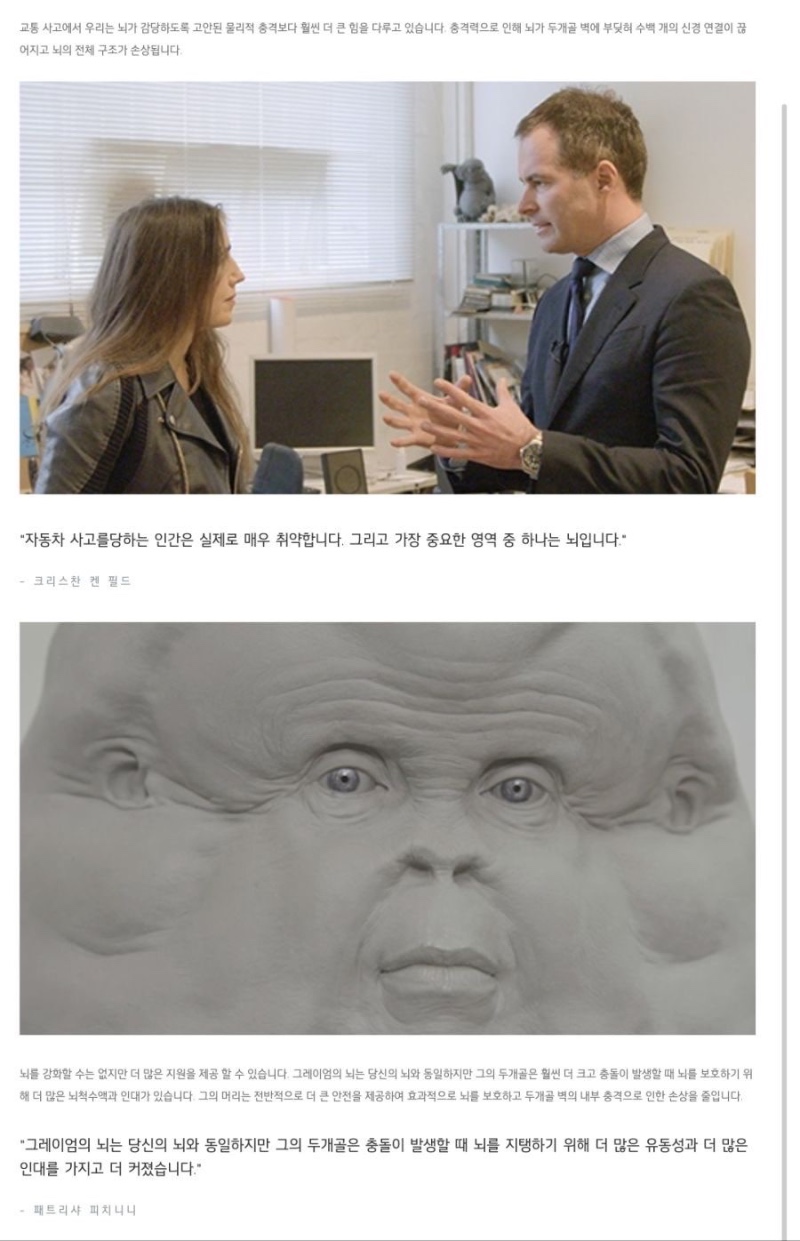 과학자가 설계한 교통사고에 강한 인체