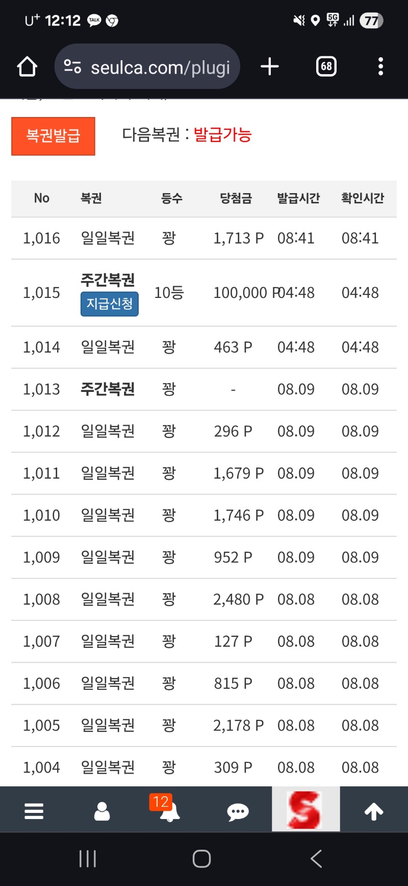 주복10등