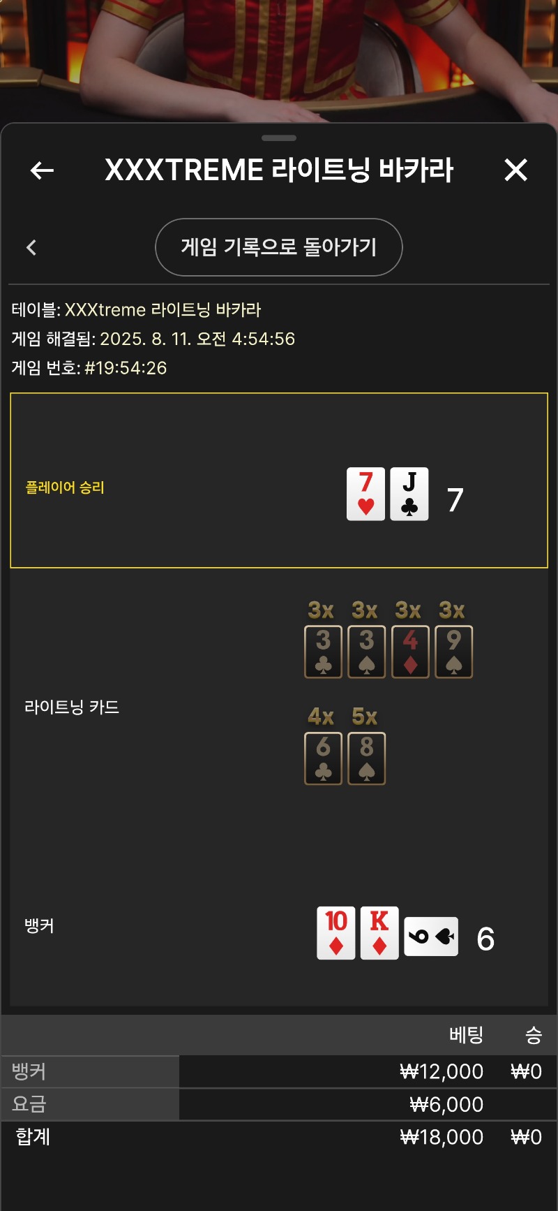 바카라 마무리 패 ~
