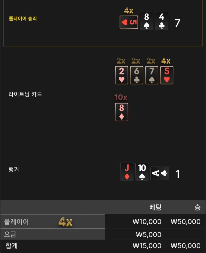 라이트닝 2승 ●●