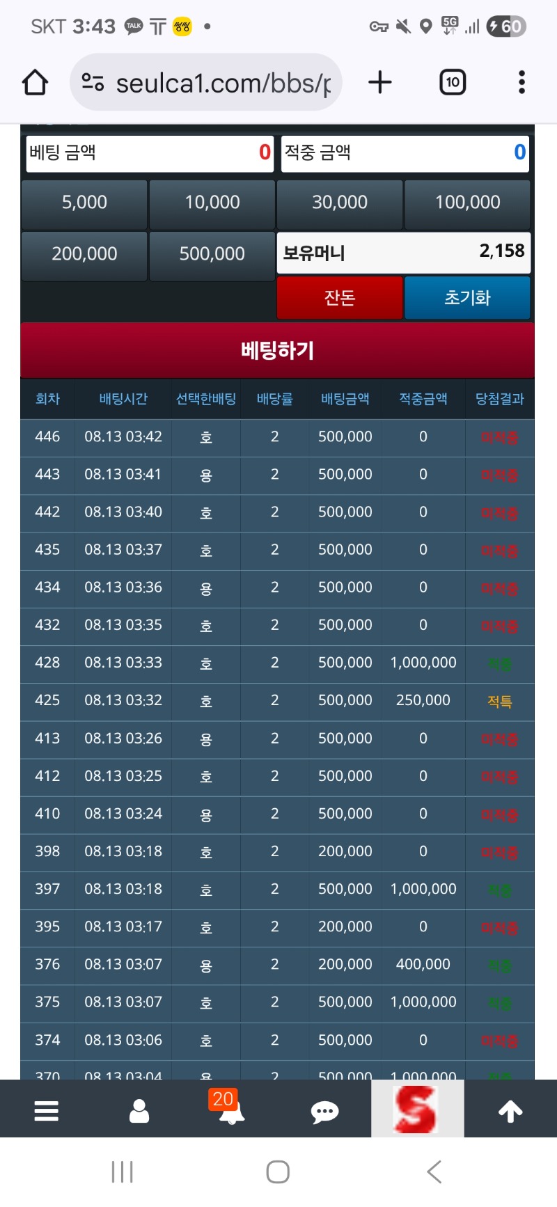 이런 욕심의 끝 6백만 탕진 포교실패ㅠ