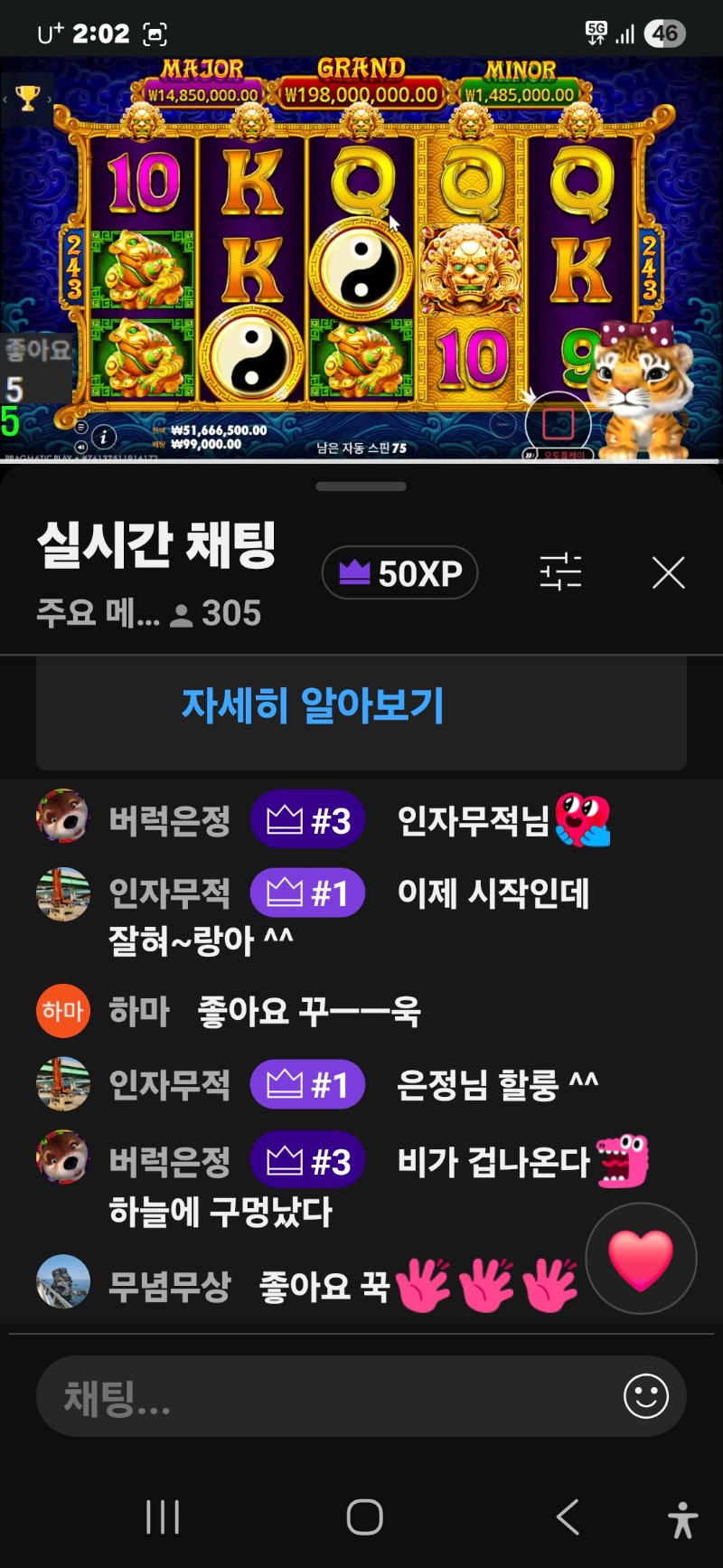 랑이방송 시작했어요