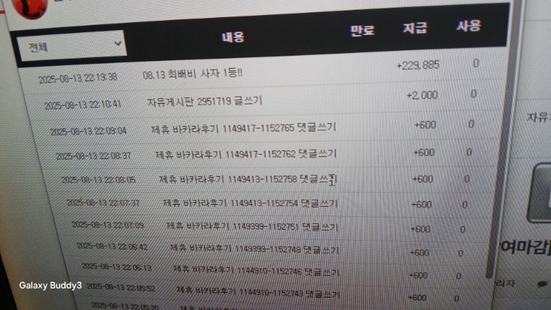 최바비 1등 사자님  포인트 들어와네요