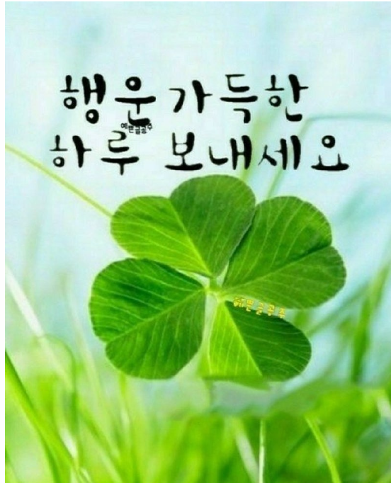 행운 가득한 하루 보내세요.:)