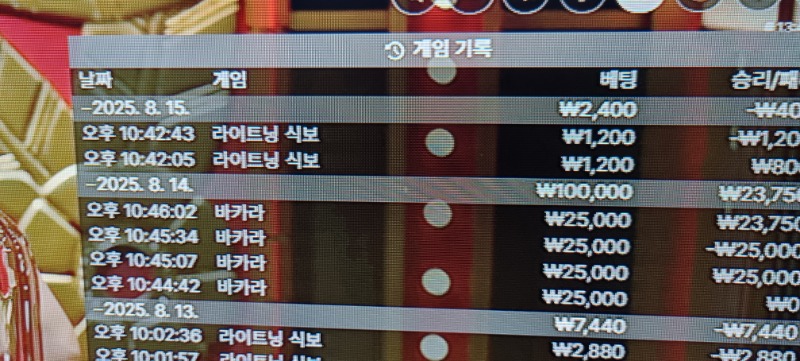 라이트닝 식보 패