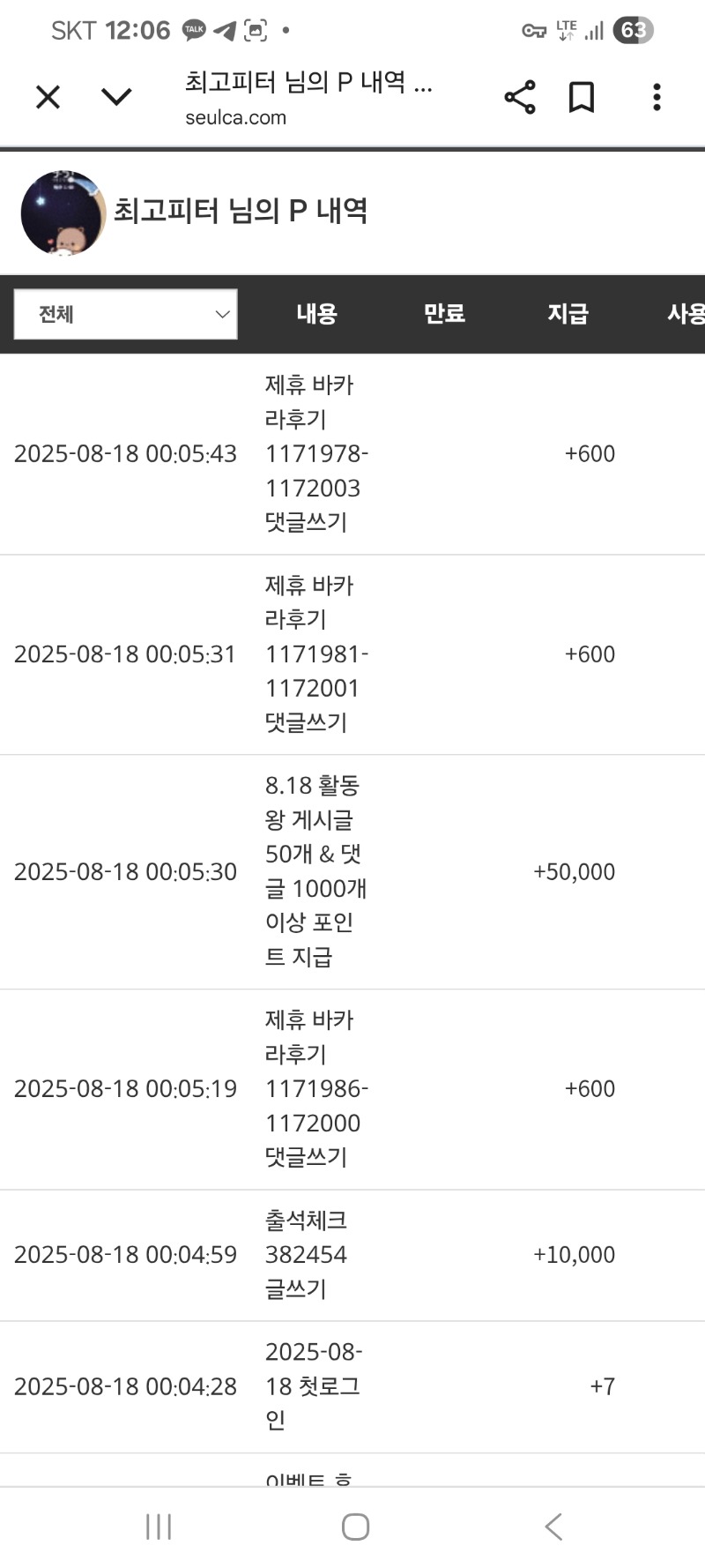 활동왕포인트감사용