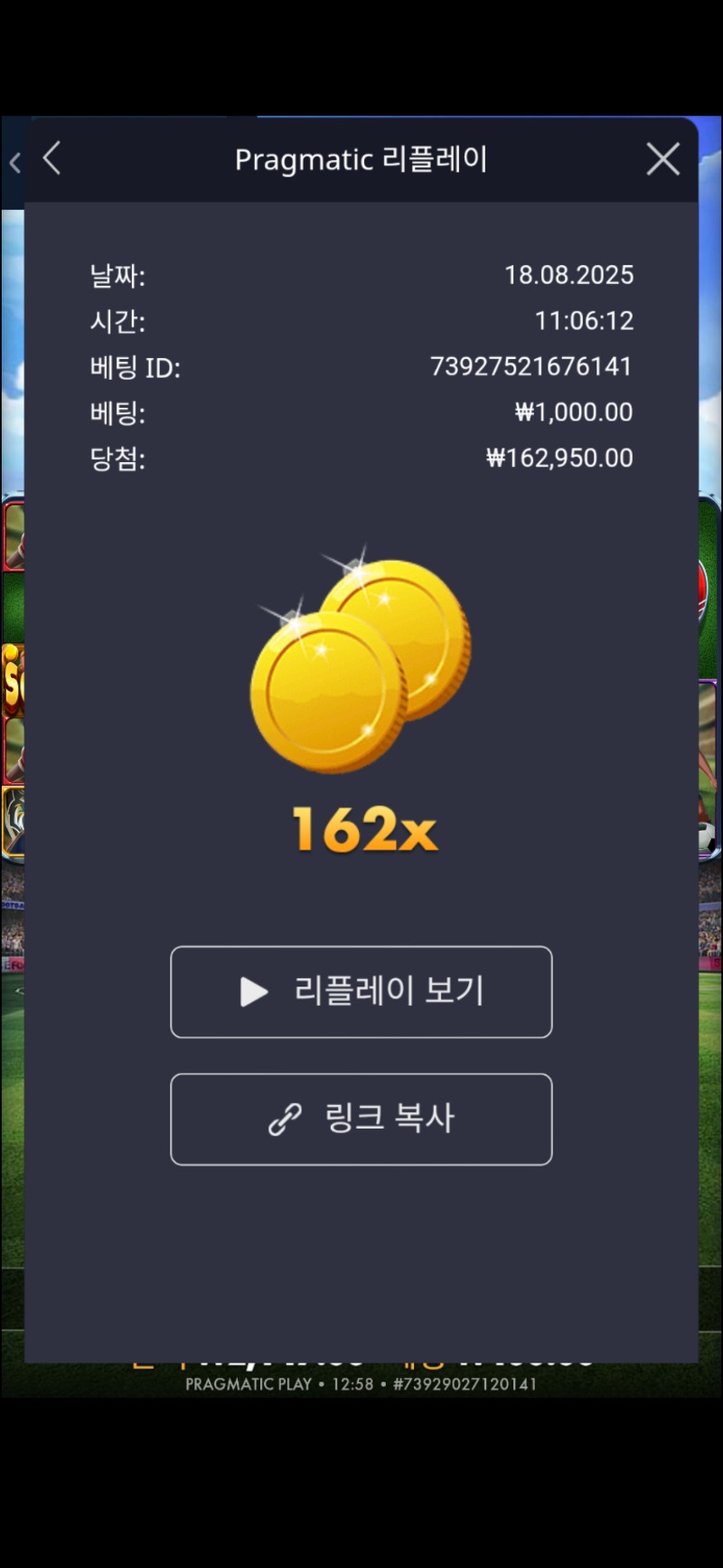 스핀 스코어 162배