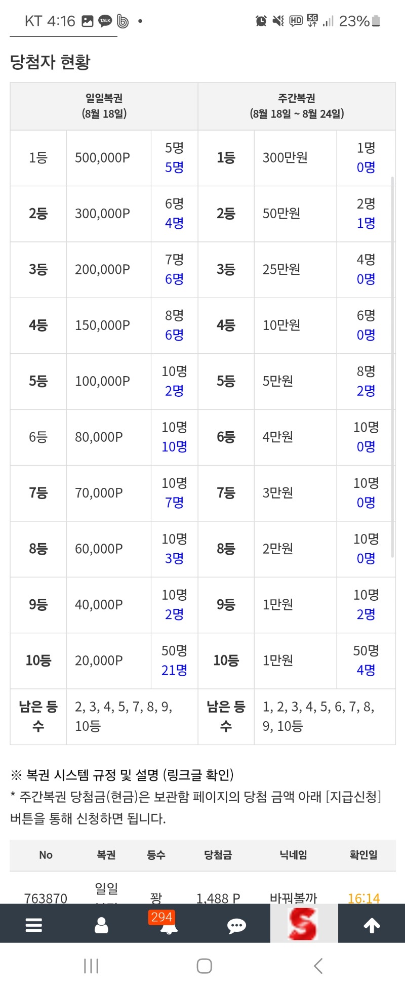 주복1등 2번이월이네요