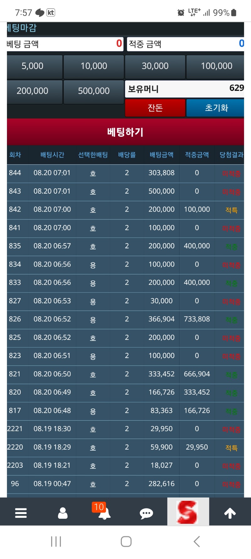 용호 빡시네100이라도 지킬걸ㅎ