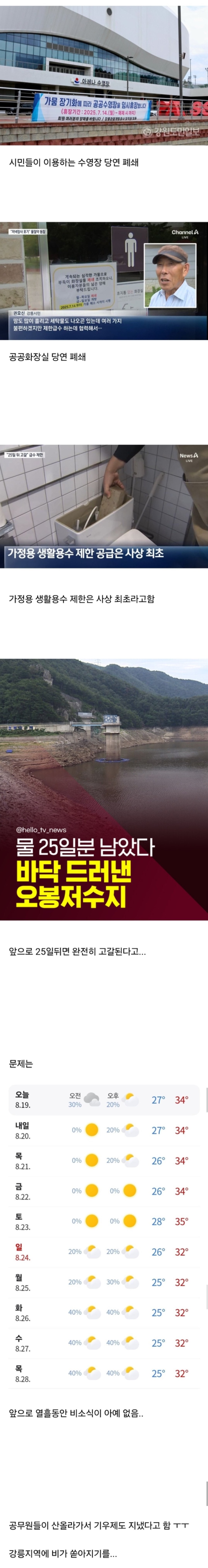 생각보다 정말 심각한 강릉 상황