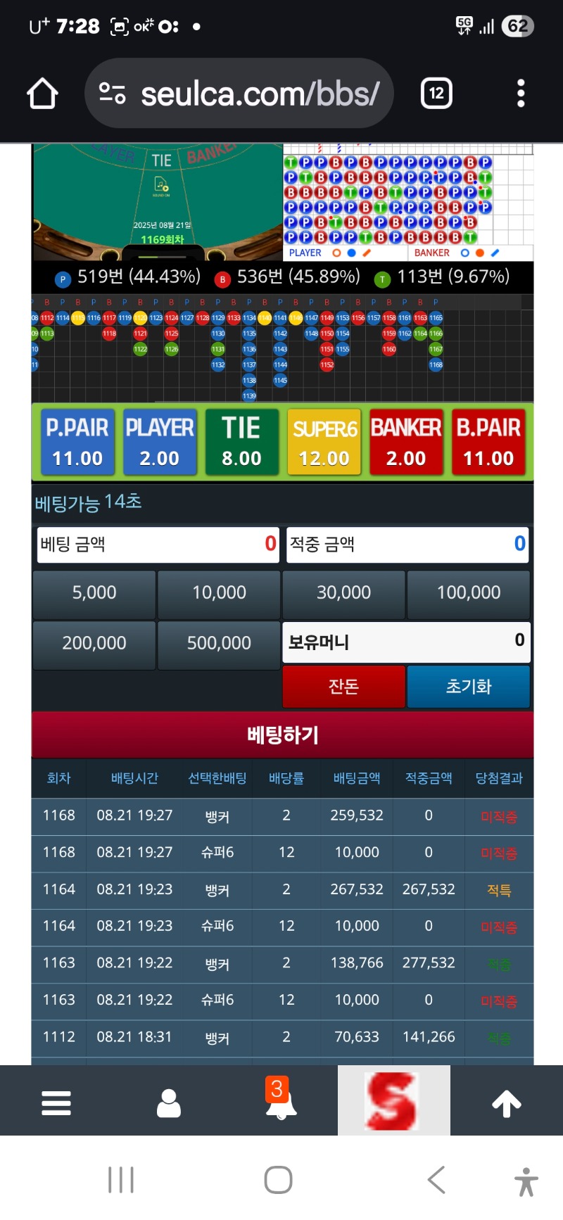 슬카라 기어이 오링 형난배팅 못함ㅠ