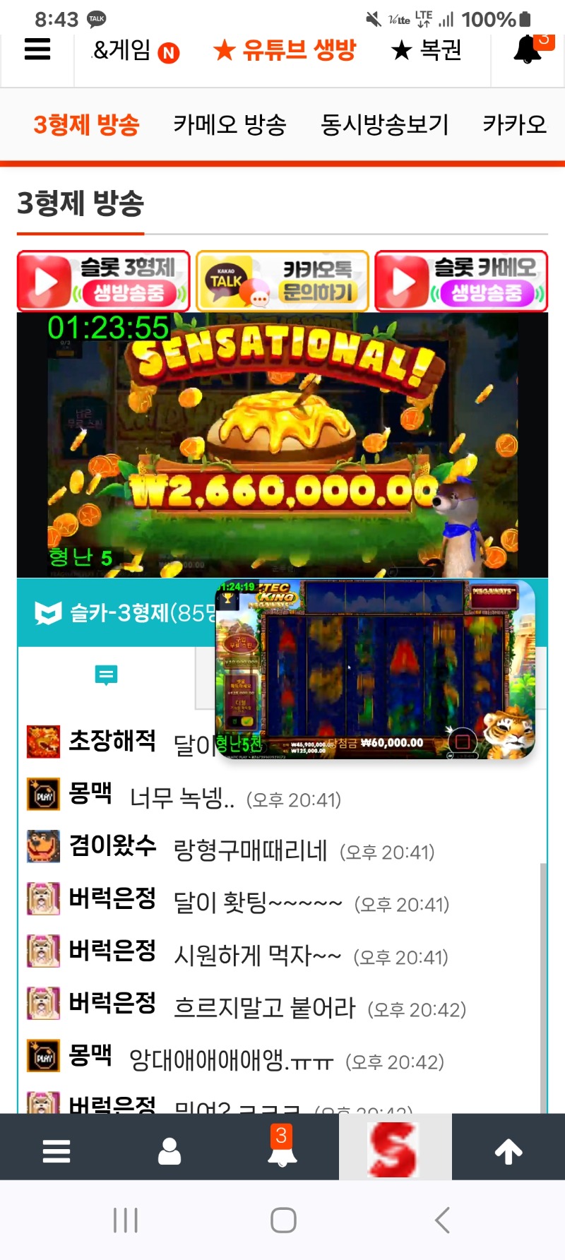형난 동시상영~~