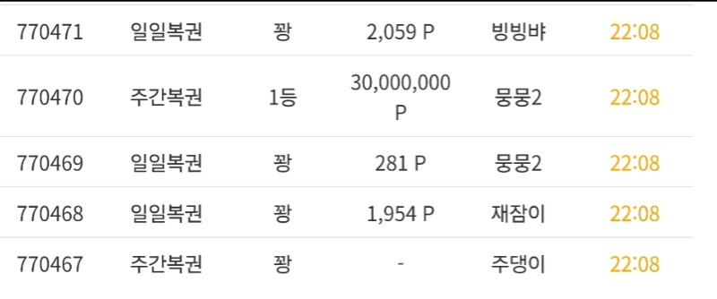 와아 7분에 복권 받았는데 8분에 나오냐;