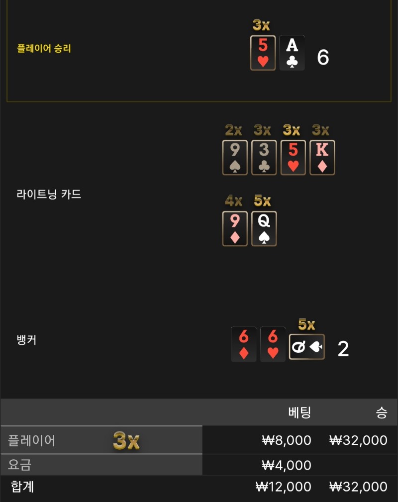 라이트닝 1승 ●