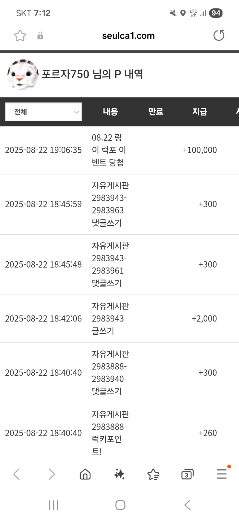 랑 포 감사합니다
