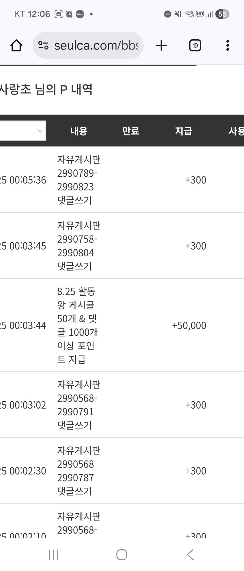 활동포 감사합니다 ~