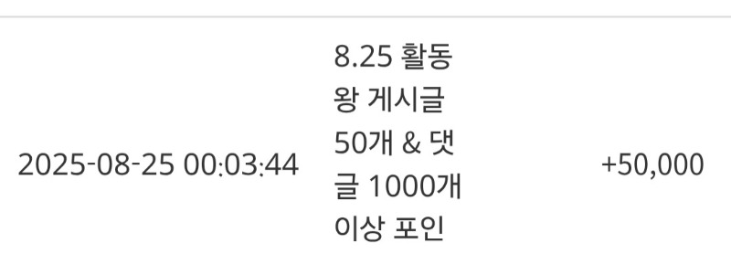 활동왕 포인트