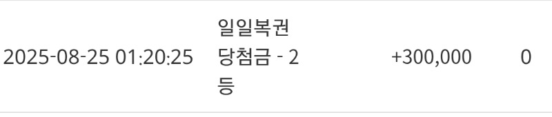 첫일복 2등 이네요