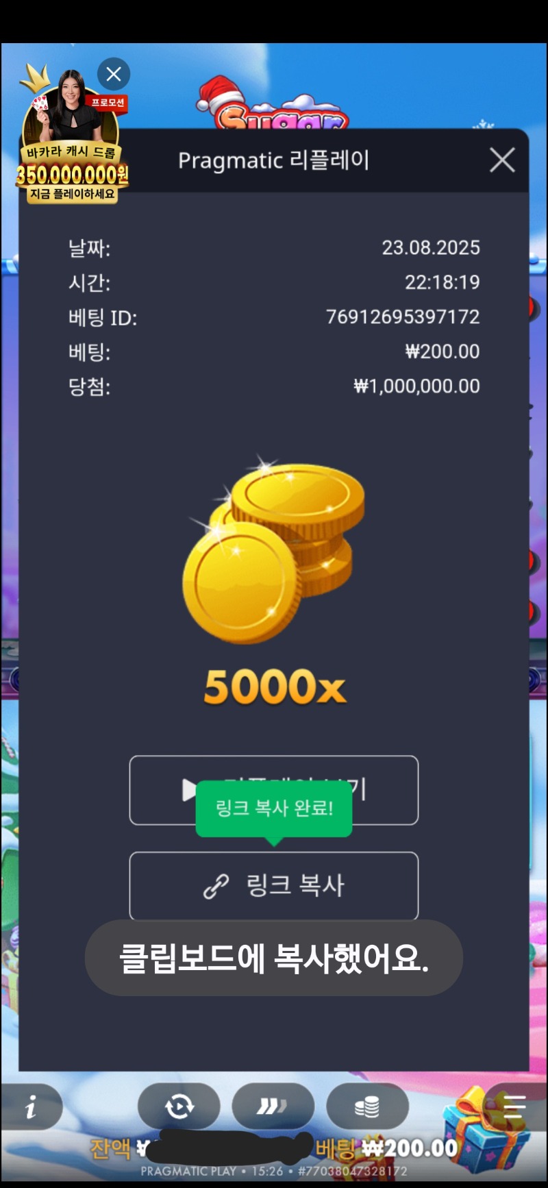 슈가러쉬x마스 5000배