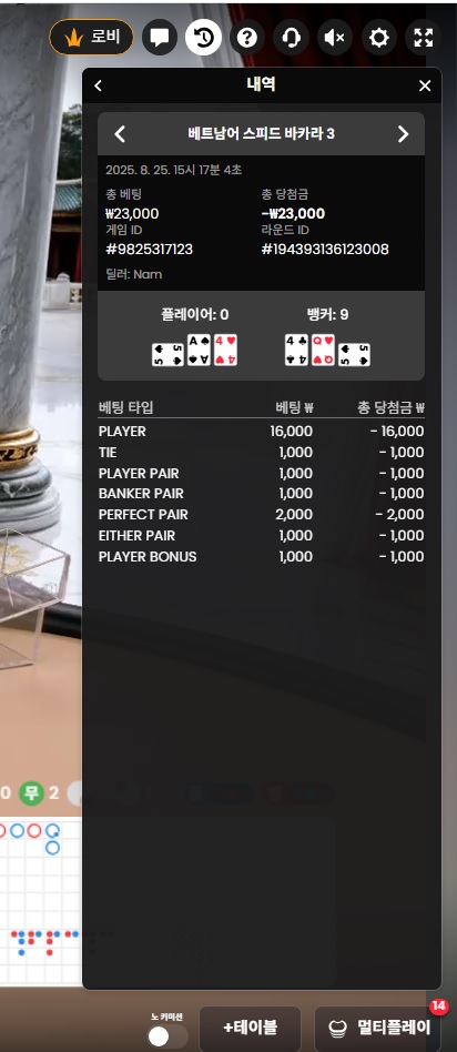 카라 소액1 패