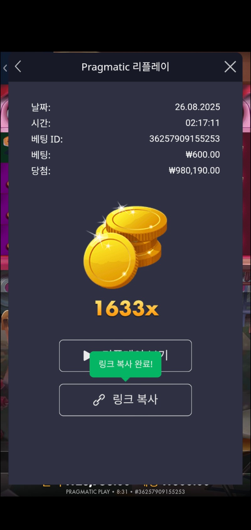 얌얌이1633배