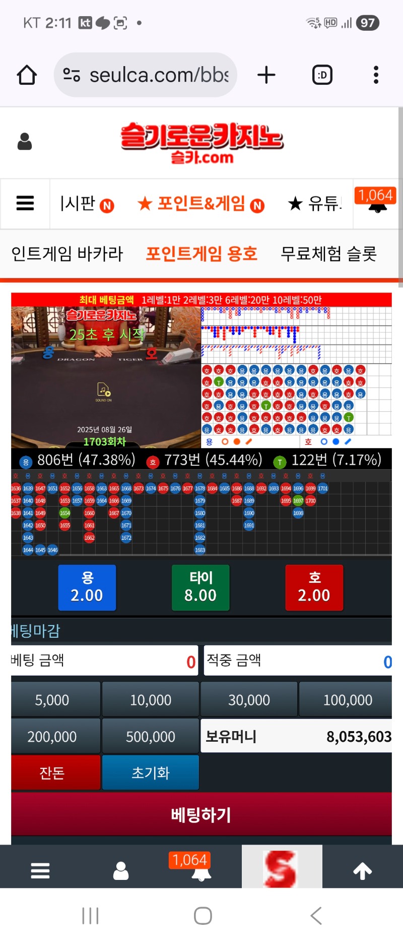 800만 돌파..