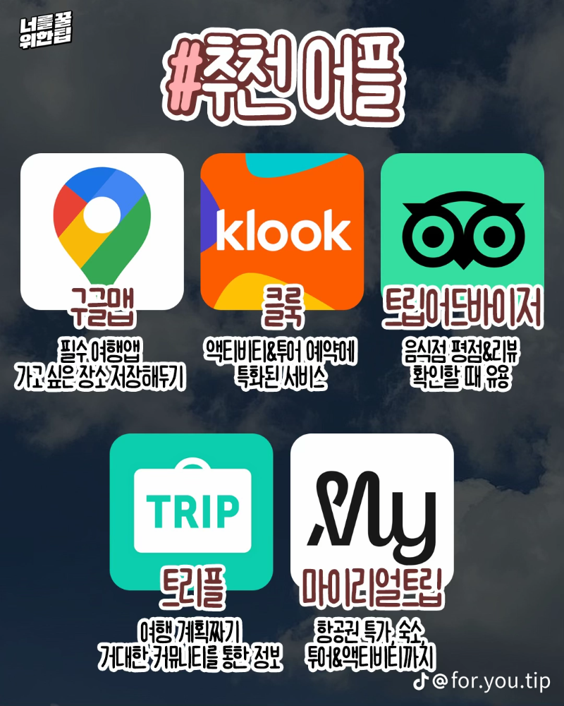 해외 갈때 유용한 사이트&앱