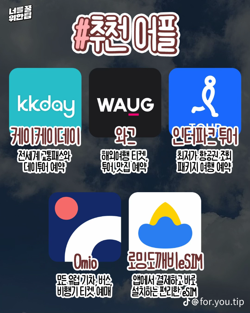 해외 갈때 유용한 사이트&앱
