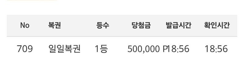 일복 1등