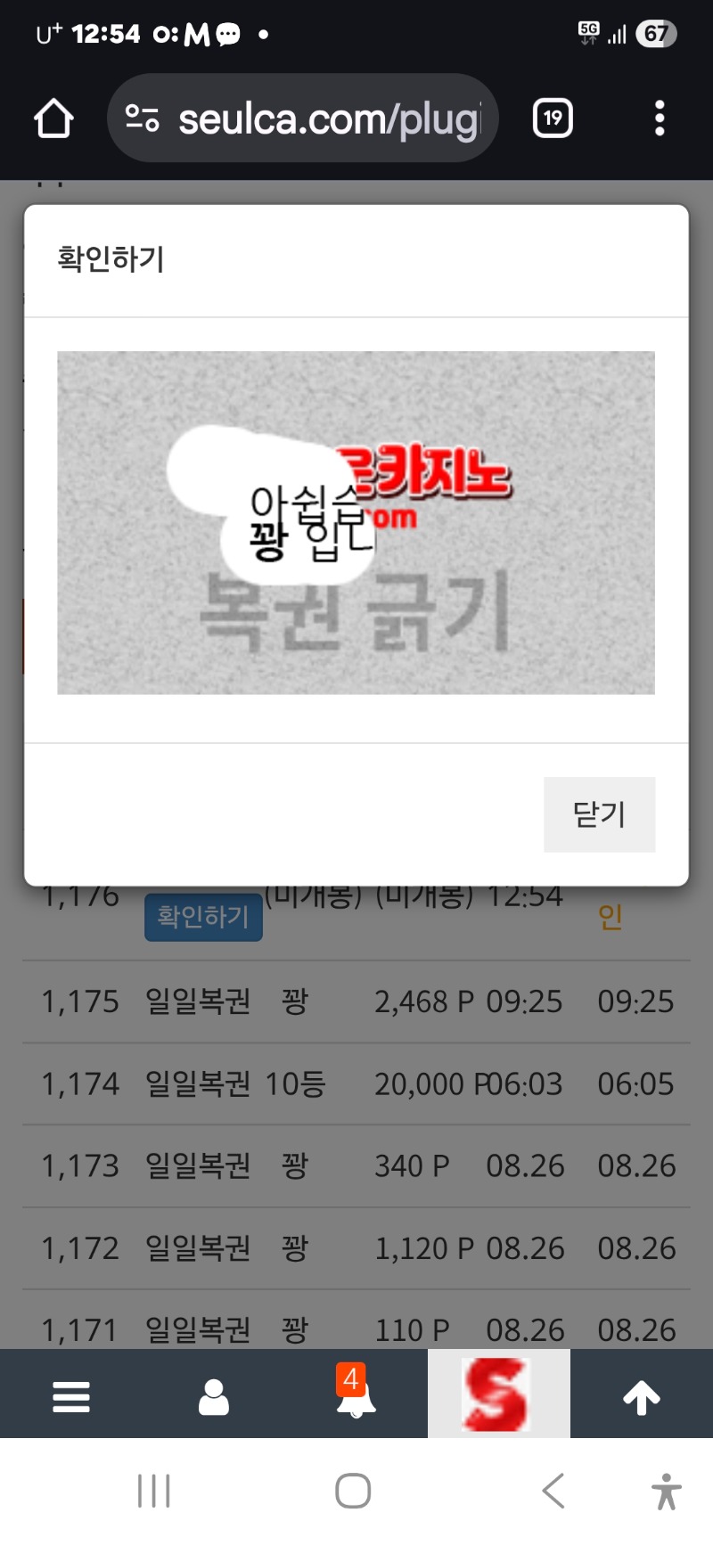 점심일보기 꽝